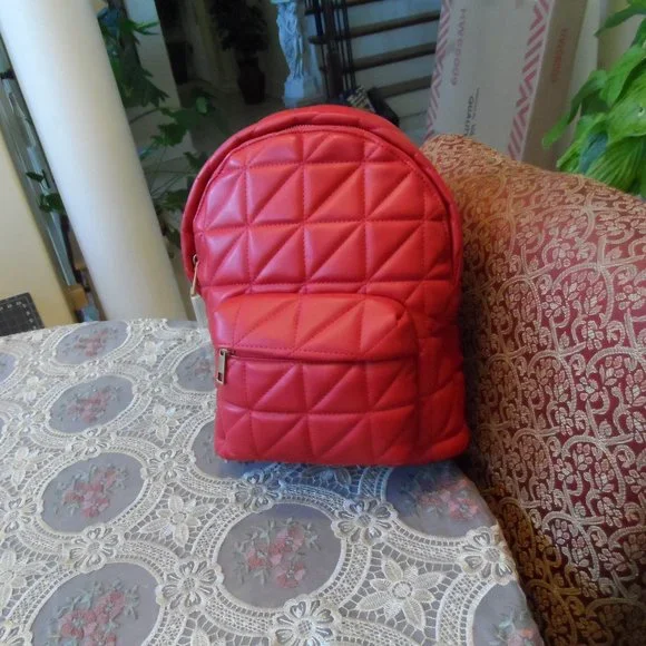 Zara red quilted backpack NWT ZARA QUILTED BACKPACK ? RED 6348/810 | eBay main image 2